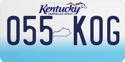 KY license plate 055KOG
