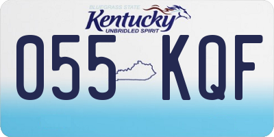 KY license plate 055KQF