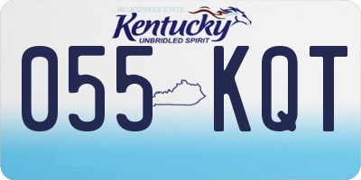 KY license plate 055KQT