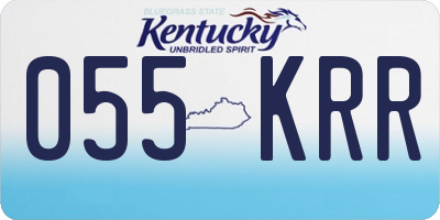 KY license plate 055KRR