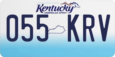KY license plate 055KRV