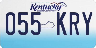 KY license plate 055KRY
