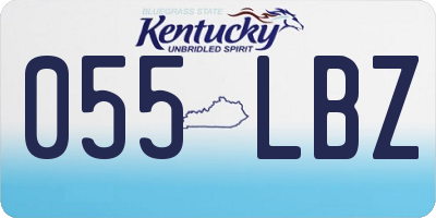KY license plate 055LBZ