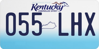 KY license plate 055LHX