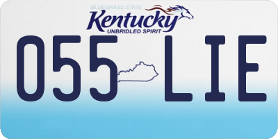 KY license plate 055LIE