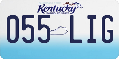 KY license plate 055LIG