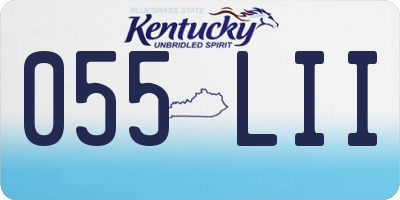 KY license plate 055LII