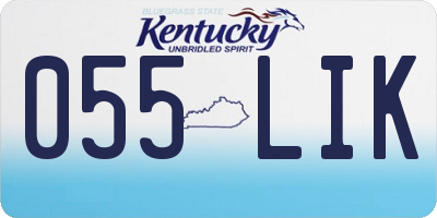 KY license plate 055LIK
