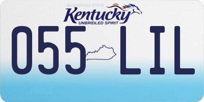 KY license plate 055LIL