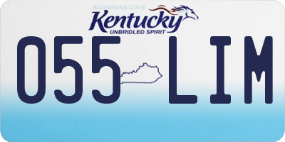 KY license plate 055LIM