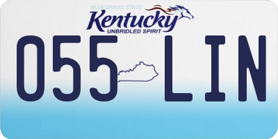 KY license plate 055LIN