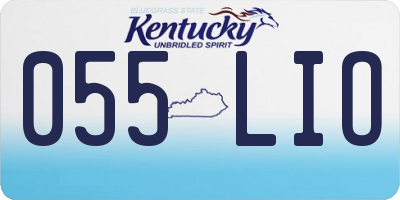 KY license plate 055LIO