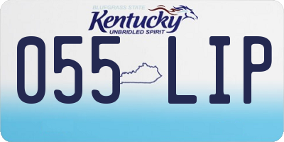KY license plate 055LIP