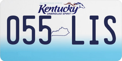 KY license plate 055LIS
