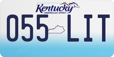 KY license plate 055LIT