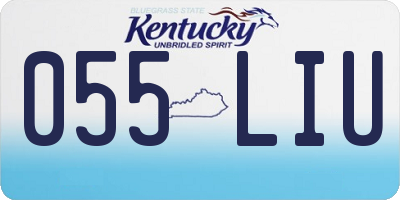 KY license plate 055LIU