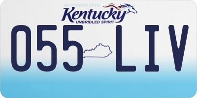 KY license plate 055LIV