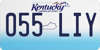 KY license plate 055LIY