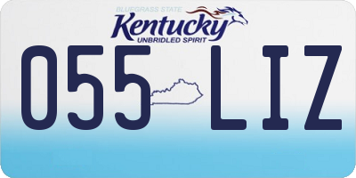 KY license plate 055LIZ