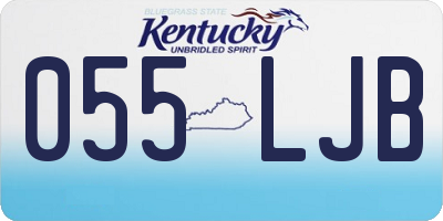 KY license plate 055LJB