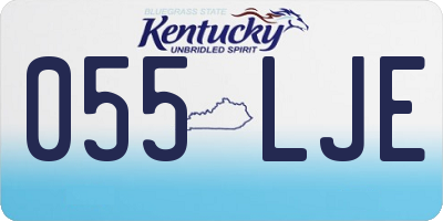 KY license plate 055LJE