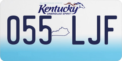 KY license plate 055LJF