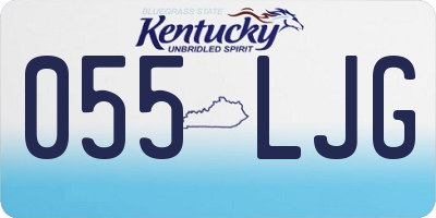 KY license plate 055LJG