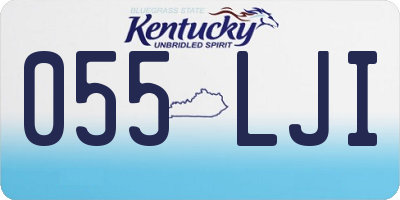 KY license plate 055LJI