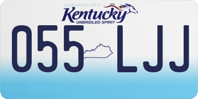 KY license plate 055LJJ