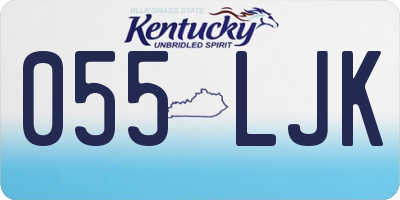 KY license plate 055LJK