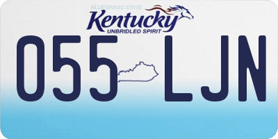 KY license plate 055LJN