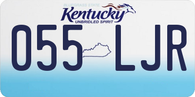 KY license plate 055LJR