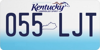 KY license plate 055LJT