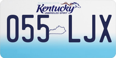 KY license plate 055LJX