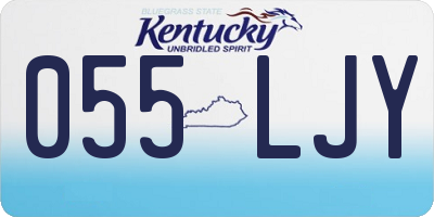 KY license plate 055LJY