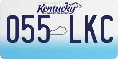 KY license plate 055LKC