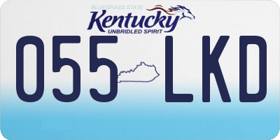 KY license plate 055LKD