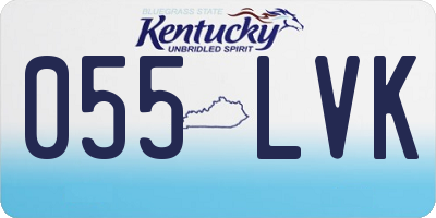 KY license plate 055LVK