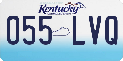 KY license plate 055LVQ