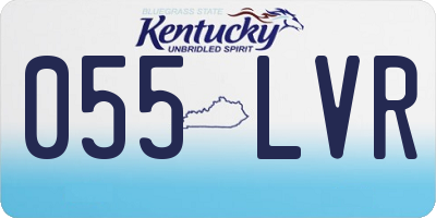 KY license plate 055LVR