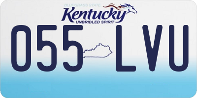 KY license plate 055LVU