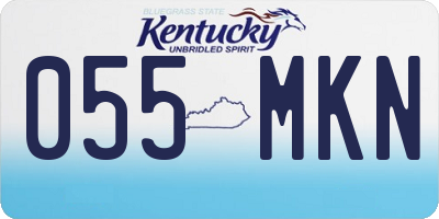 KY license plate 055MKN
