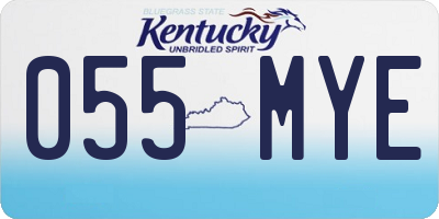 KY license plate 055MYE