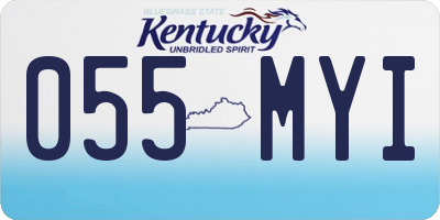 KY license plate 055MYI