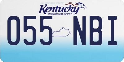 KY license plate 055NBI