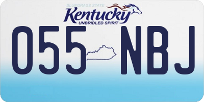 KY license plate 055NBJ