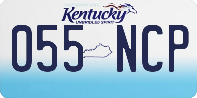 KY license plate 055NCP