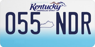 KY license plate 055NDR