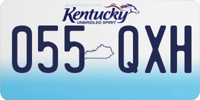 KY license plate 055QXH