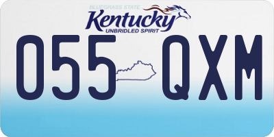 KY license plate 055QXM
